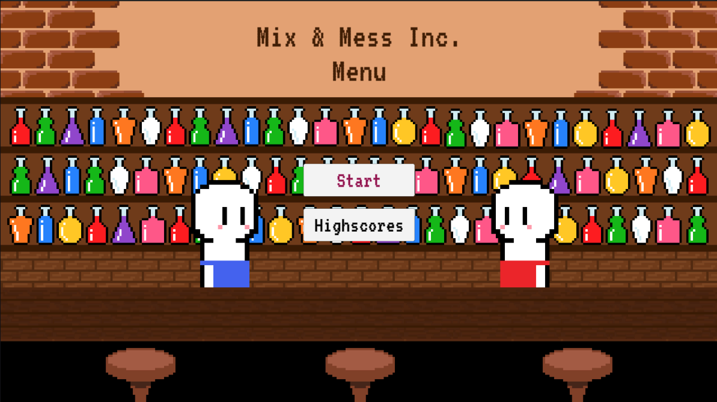 Menu avec les assets